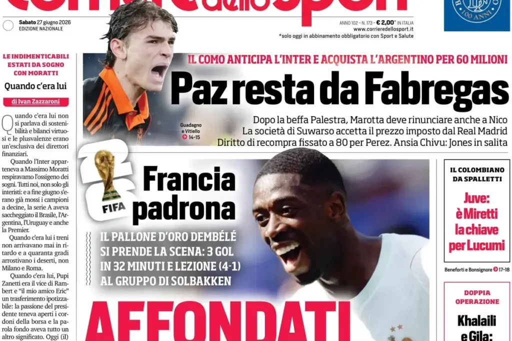 Milan’s Record Signing, Como Upsets Inter, France’s Rise Milan's Record Signing, Como Upsets Inter, France's Rise